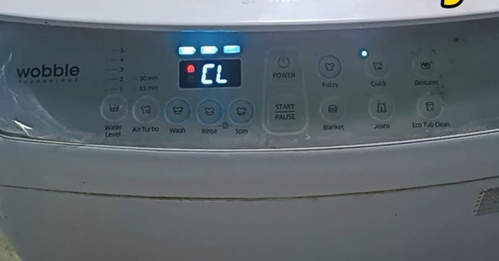 Cách nhận biết dấu hiệu lỗi LC trên máy giặt Samsung