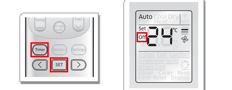 Hướng dẫn cách hẹn giờ tắt điều hòa Samsung.