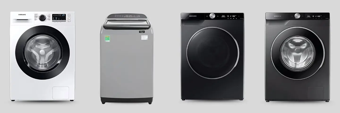 Phân biệt các loại máy giặt Samsung phổ biến.