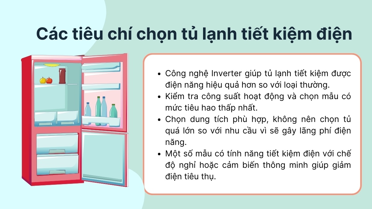 Công nghệ nào giúp tủ lạnh tiết kiệm điện nhất?