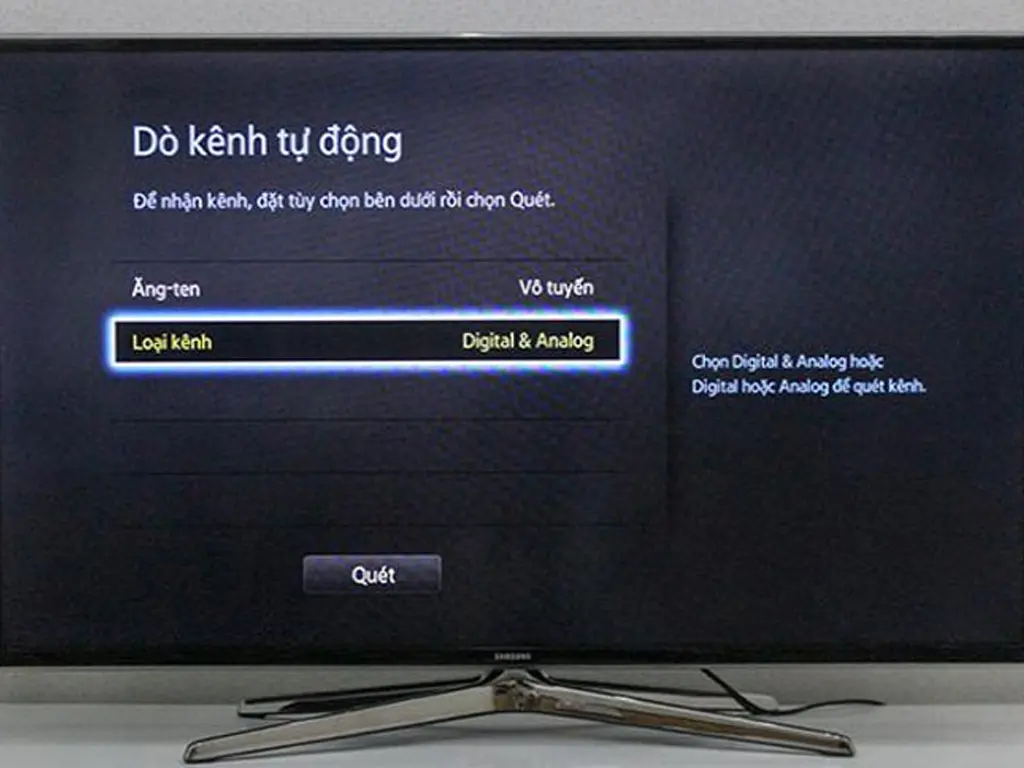 Dấu hiệu nhận biết tivi LG không dò kênh được.